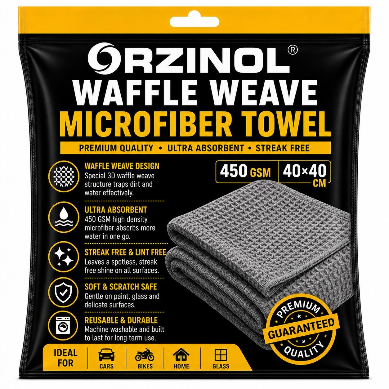 WAFFLE WEAVE MICRO FIBER TOWEL